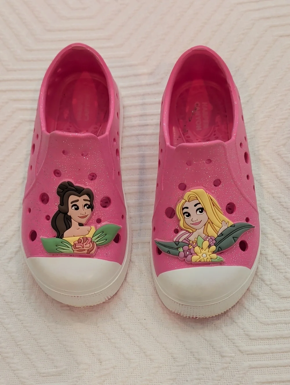 Girls' Harper Canyon Disney Pink Slip-On Shoes with Floral Character Accents